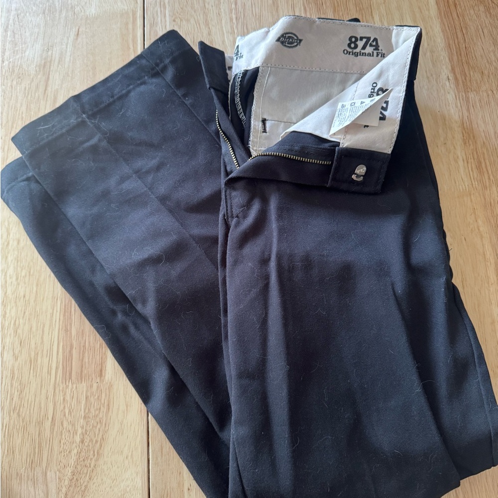 Dickies Black Chinos Durable Cotton Blend 28x30